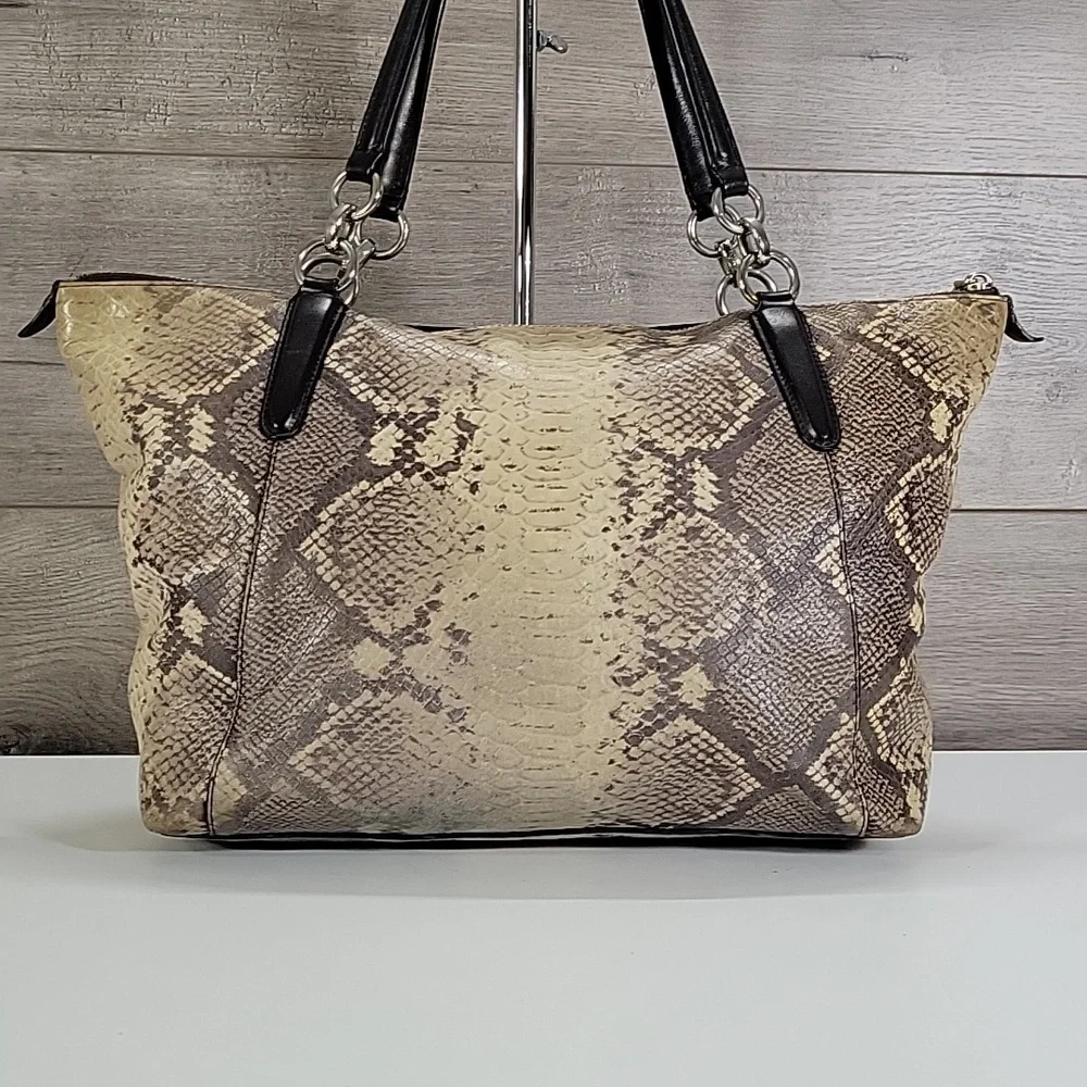 Coach Ava in Python Embossed Leather Tote Shoulder Bag F35888